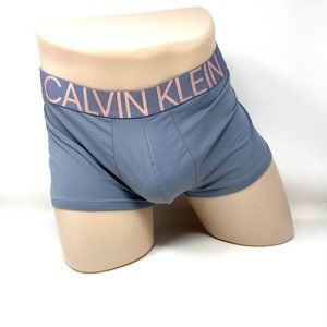 Calvin Klein 1 Pack NB1702420 Mens Low Rise Trunk Grey Microfiber Logo Waistband